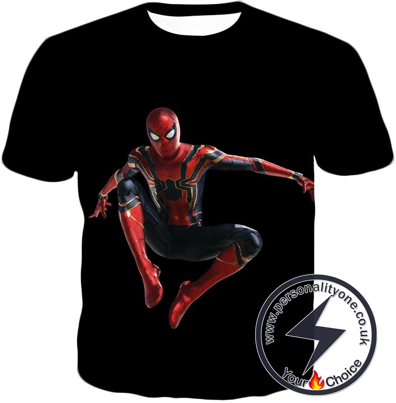 Awesome New Homecoming Spiderman Suit Black[] Action T-Shirt